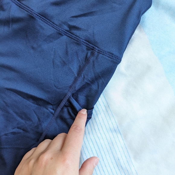 Navy Blue Biker Shorts - Picture 5 of 9